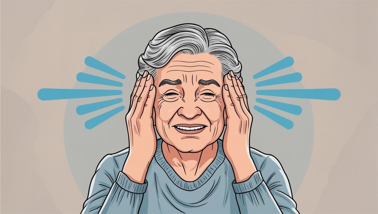 "A person with mute symbol, representing relief from tinnitus and the hope of silence after constant ringing.